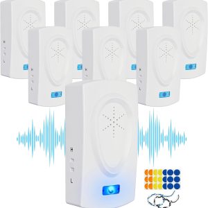 8 Pack Ultrasonic Pest Repeller Indoor, Electronic Pest Control for Insect, Roach, Mice, Spider, Ant, Bug, Mosquito